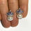Miniature : Certified Cultured White Freshwater Pearl 925 Silver /Gold stud earrings