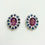 Miniatura: Natural Rhodolite Garnet 925 Silver/ Gold /Platinum earrings