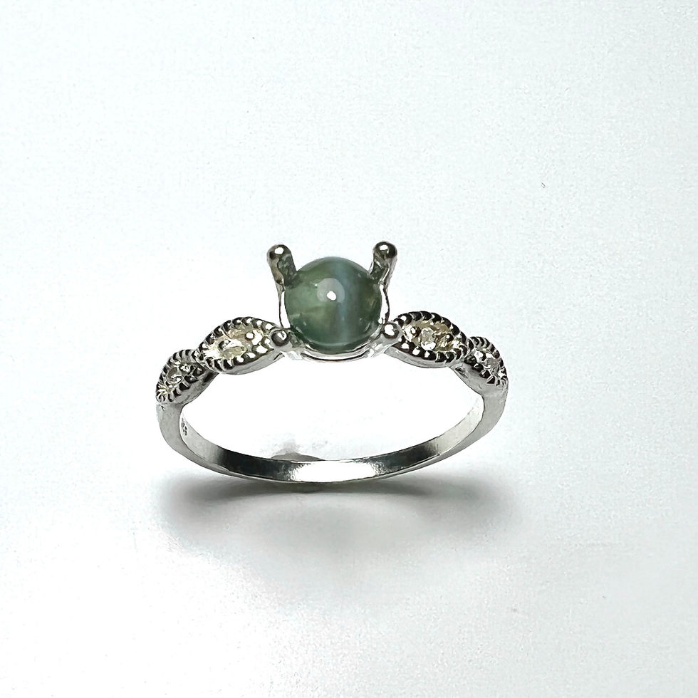 Миниатюра: Natural cats eye Alexandrite colour change and diamond 9ct 4k 18k 375 585 750 Gold ring