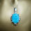 縮圖：Certified 10.2ct Natural Amazonite paraiba blue Silver / Gold pendant
