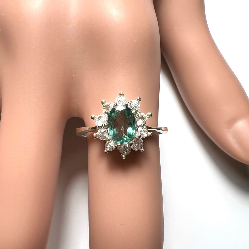 Thumbnail: 0.7ct Natural Alexandrite colour change 925 Silver / Gold/ Platinum ring