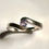 サムネイル： Natural Alexandrite colour change 925 Silver / Gold solitaire twist ring