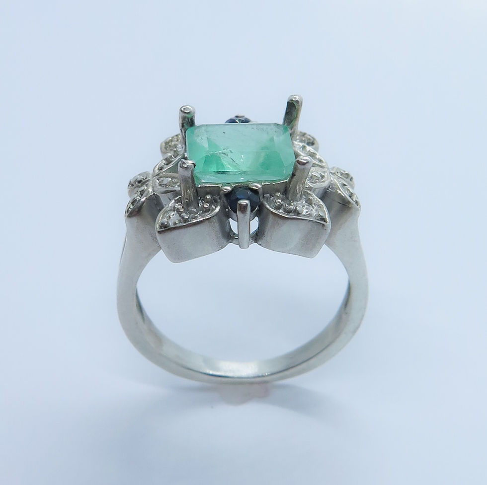 縮圖：Certified 1.55ct Natural Emerald Sterling 925 Silver/ Gold 9ct 14k 18k white yellow rose engagement ring