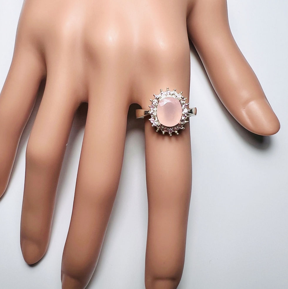 縮圖：Certified 2.85ct Natural Pink Smithsonite Silver / Gold / Platinum ring
