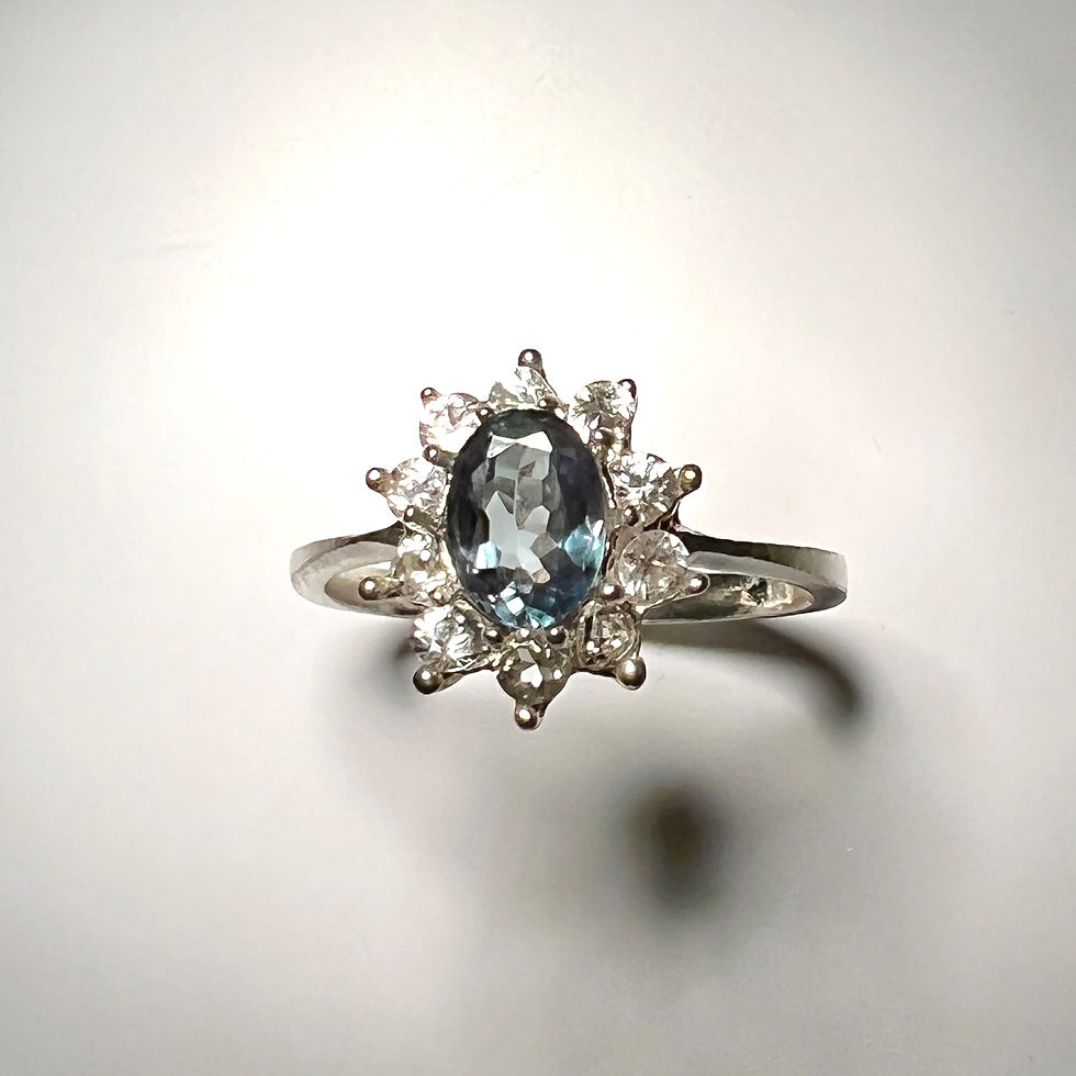 Thumbnail: 0.7ct Natural Alexandrite colour change 925 Silver / Gold/ Platinum ring