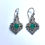 Miniatura: 0.9ct Natural Emerald Silver /Gold floral drop earrings