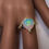 縮圖：2.2cts Natural multi-colour Welo Opal Silver / Gold / Platinum ring
