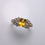 縮圖：0.59ct Rare Natural yellow Clinohumite 925 Silver / Gold/ Platinum ring
