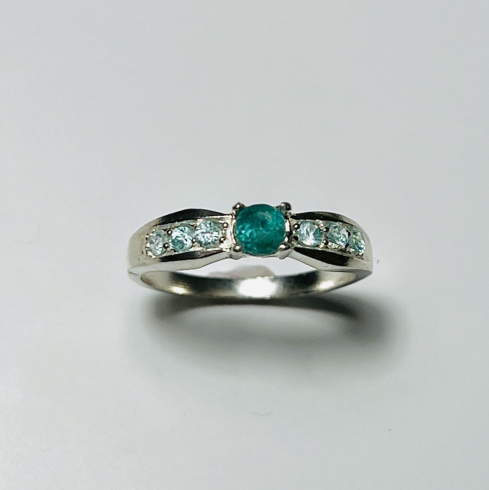 縮圖：0.35cts Natural Grandidierite 925 Silver / Gold/ Platinum ring