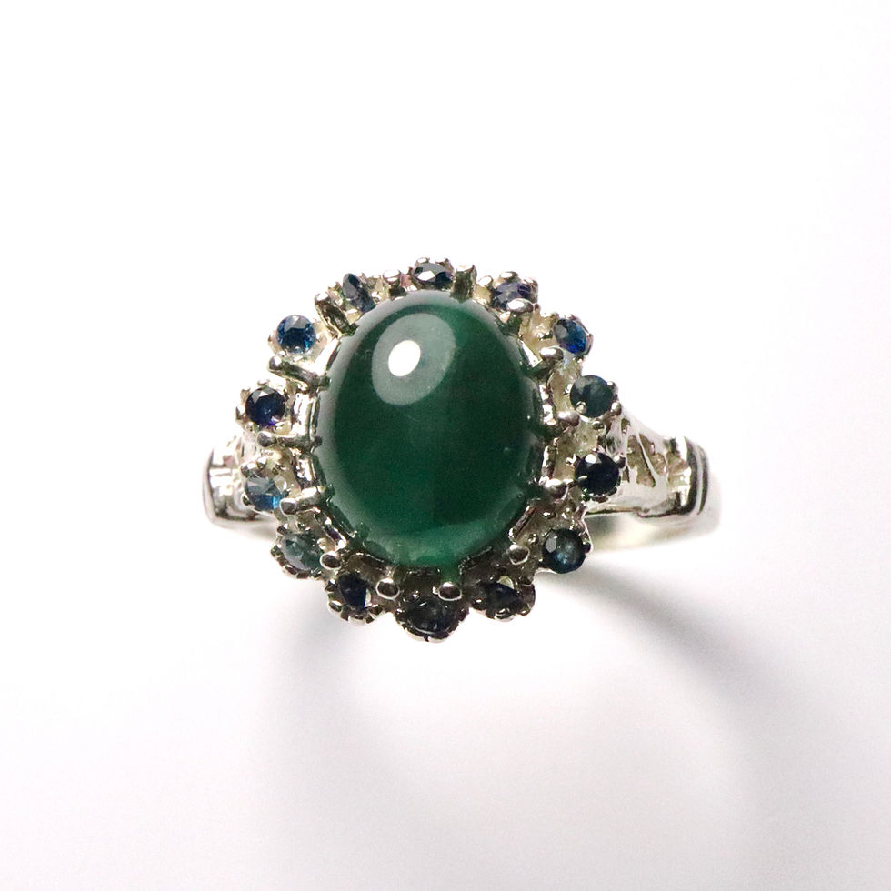 Miniature : 4.65ct Natural Cats eye Apatite 925 Silver / Gold/ Platinum ring