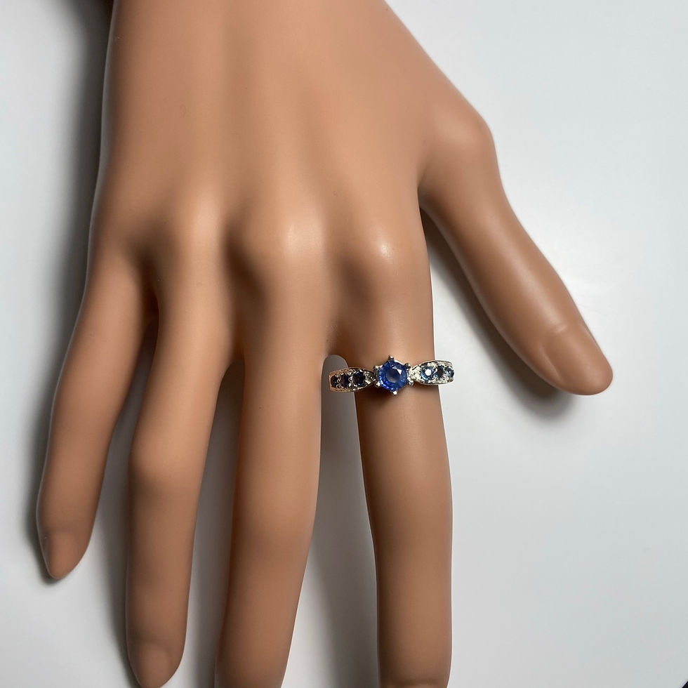 Миниатюра: Natural Cornflower blue Sapphire 925 Silver / Gold/ Platinum ring