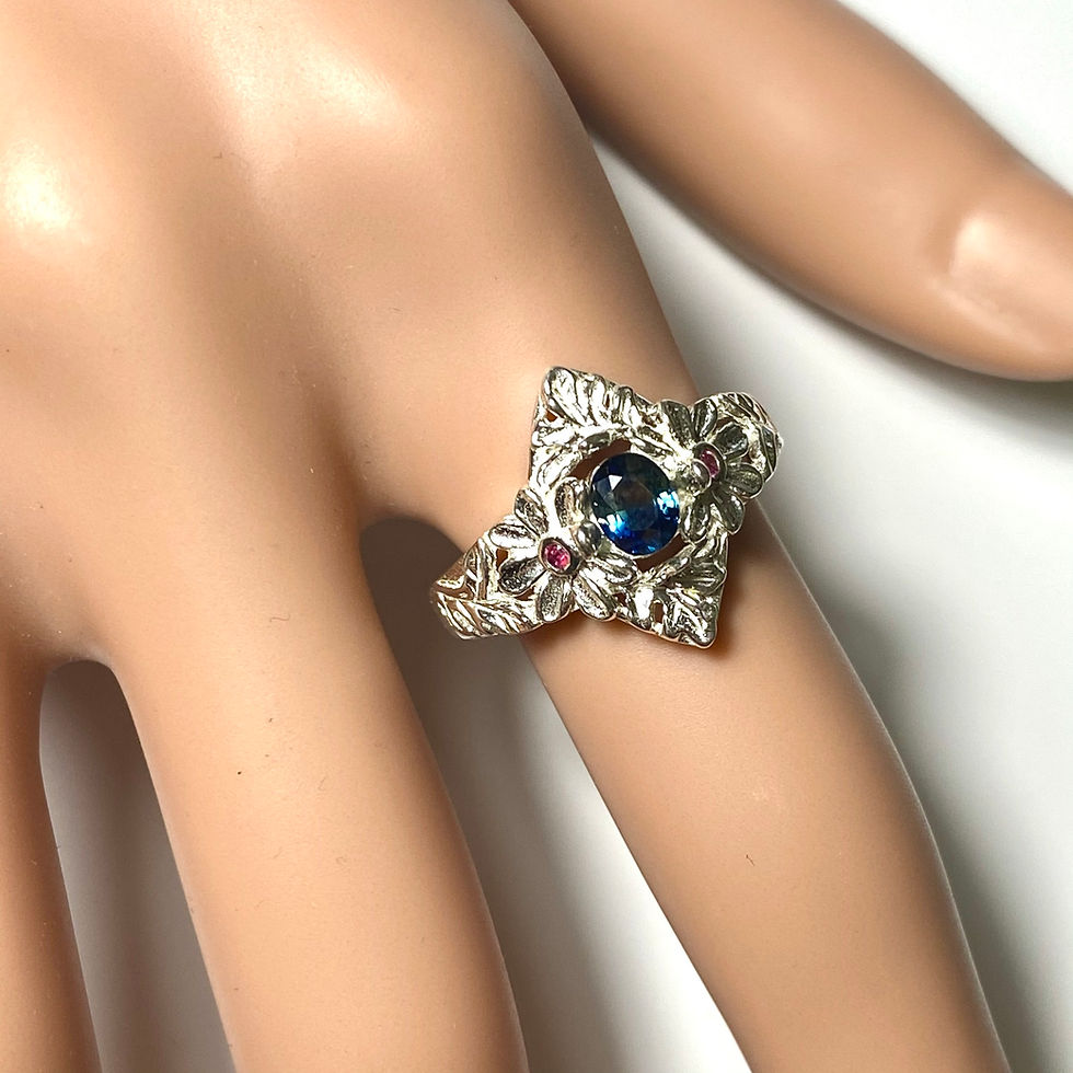 Миниатюра: Natural Royal blue Sapphire 925 Silver / Gold/ Platinum ring