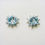 縮圖：3.65cts Natural blue Topaz Silver /Gold / Platinum stud earrings