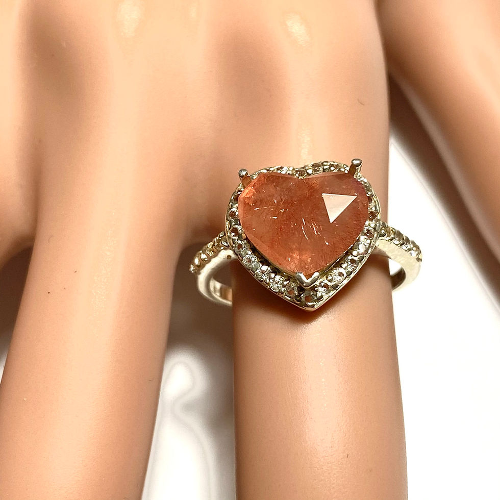 Miniature : 3.55ct Natural Strawberry Quartz 925 Silver / Gold/ Platinum ring