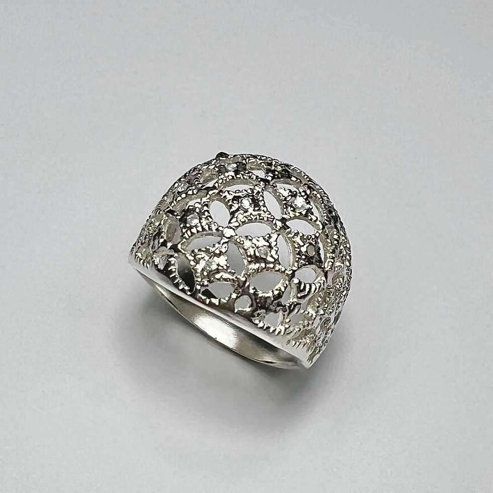 Миниатюра: Natural diamonds 925 Silver / Gold/ Platinum band ring