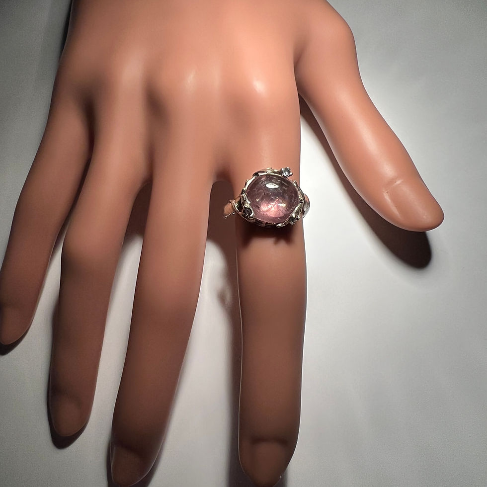 縮圖：5.8cts Natural Pink purple Diaspore 925 Silver / Gold/ Platinum ring