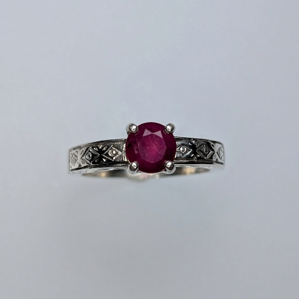 Miniatura: 1.29 Natural Ruby ring 925 Silver, Gold, Platinum