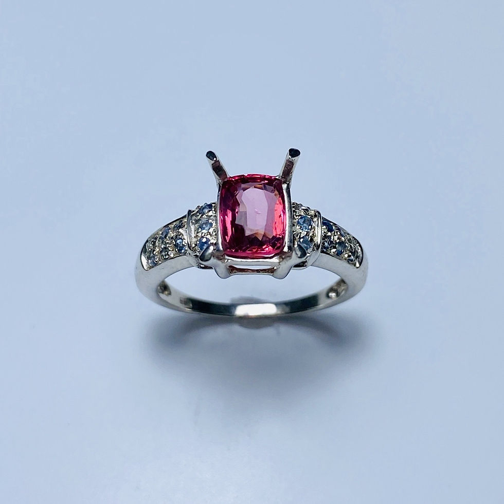 Miniatura: 1.4ct Natural Red Spinel 925 Silver / Gold/ Platinum ring