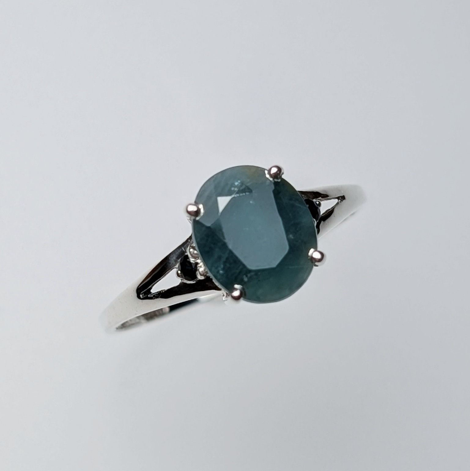 1.2ct Natural RARE Grandidierite 925 Silver / Gold/ Platinum ring