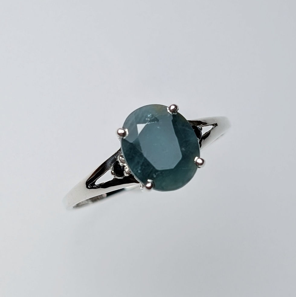 1.2ct Natural RARE Grandidierite 925 Silver / Gold/ Platinum ring