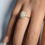 サムネイル： 0.75ct Natural Australian Lightning ridge white opal 925 Silver / Gold ring