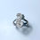 Miniature : Natural Diamond 925 Silver / Gold seahorse unisex ring