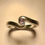 サムネイル： Natural Alexandrite colour change 925 Silver / Gold solitaire twist ring