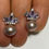 Miniature : Certified Cultured Lavender Freshwater Pearl 925 Silver /Gold stud earrings