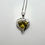 縮圖：2.4cts Natural titanite sphene Silver / Gold / Platinum heart pendant on chain