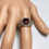縮圖：3cts Natural Dark Red Zircon 925 Silver / Gold/ Platinum ring