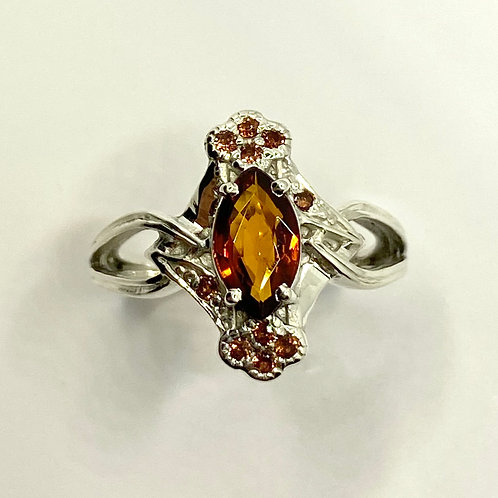 0.6ct Rare Natural Clinohumite 925 Silver / Gold/ Platinum ring