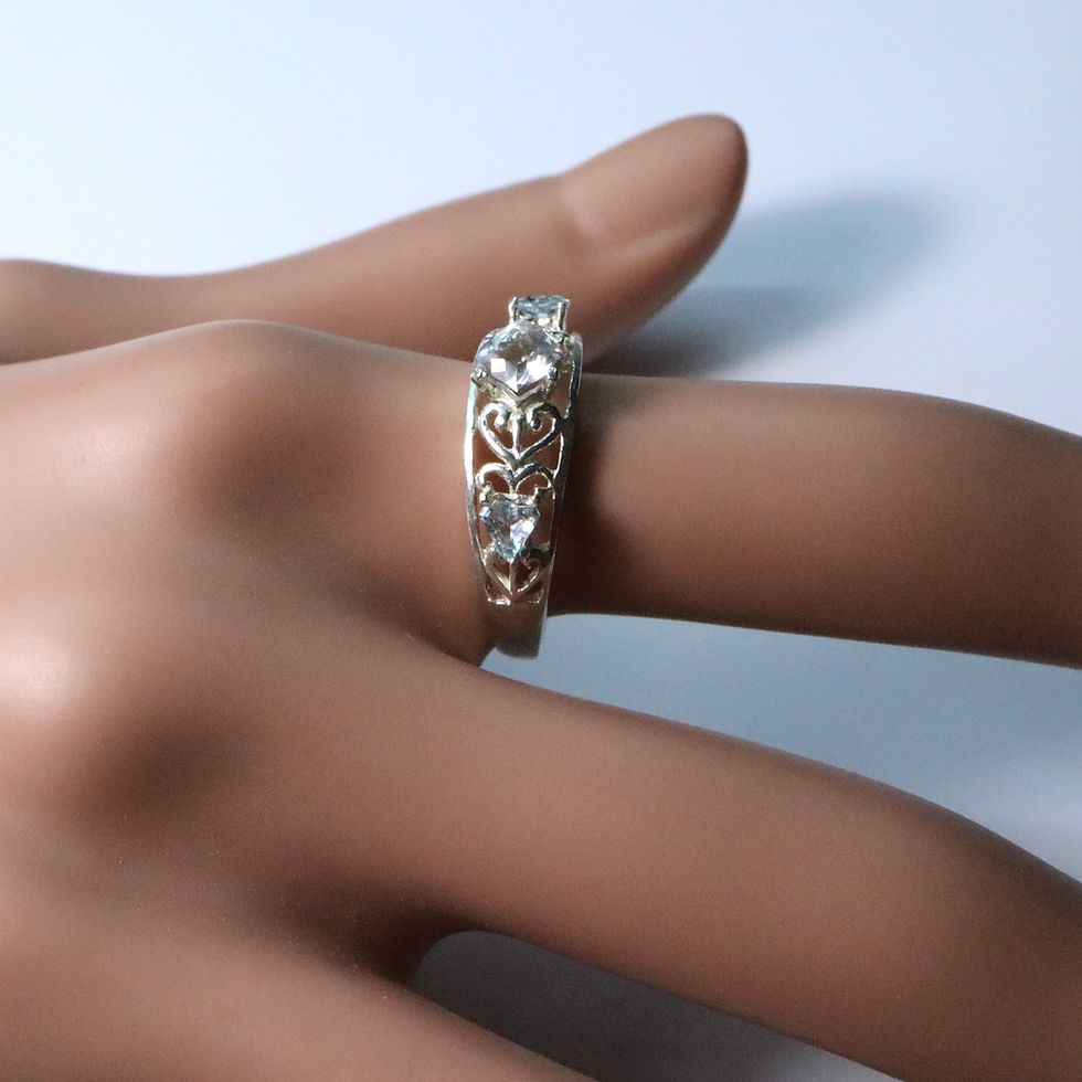縮圖：0.45ct Natural Russian Phenakite 925 Silver/ Gold/ Platinum ring