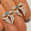 Миниатюра: Natural Swiss blue Topaz Silver /Gold / Platinum stud earrings
