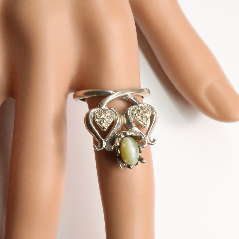 Миниатюра: 1.55ct Natural chrysoberyl cats eye Silver / Gold/ Platinum ring