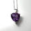 縮圖：6.5ct Natural purple Amethyst Silver / Gold / Platinum heart pendant