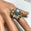 縮圖：Certified Cultured Freshwater Pearl silver grey 925 Silver / Gold ring