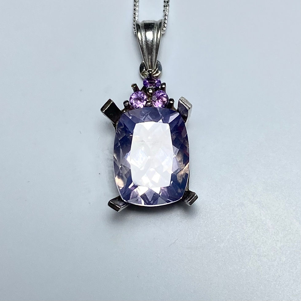 Miniatura: 6.15ct Natural Lavender Amethyst Silver / Gold / Platinum pendant