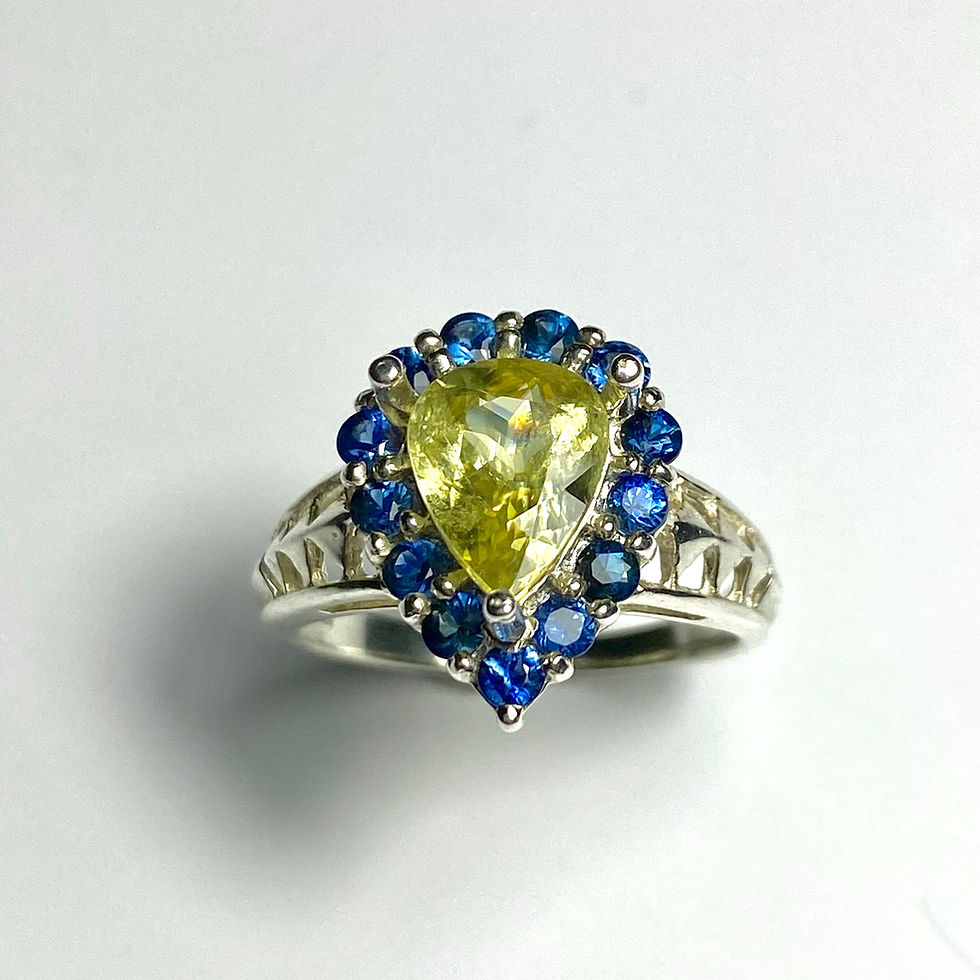 2.1ct Natural Titanite Sphene 925 Silver / Gold/ Platinum ring