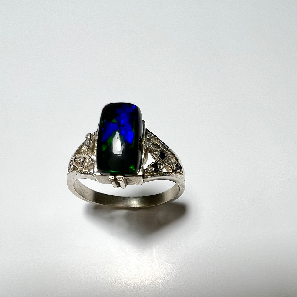縮圖：1.8ct Natural Welo Opal multi-colour Silver / Gold / Platinum ring