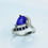 Miniature : 1.4ct Natural Violet Blue  Tanzanite 925 Silver/ Gold/ Platinum ring