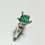 縮圖：0.75cts Natural Green Emerald 925 Silver / Gold/ Platinum heart ring