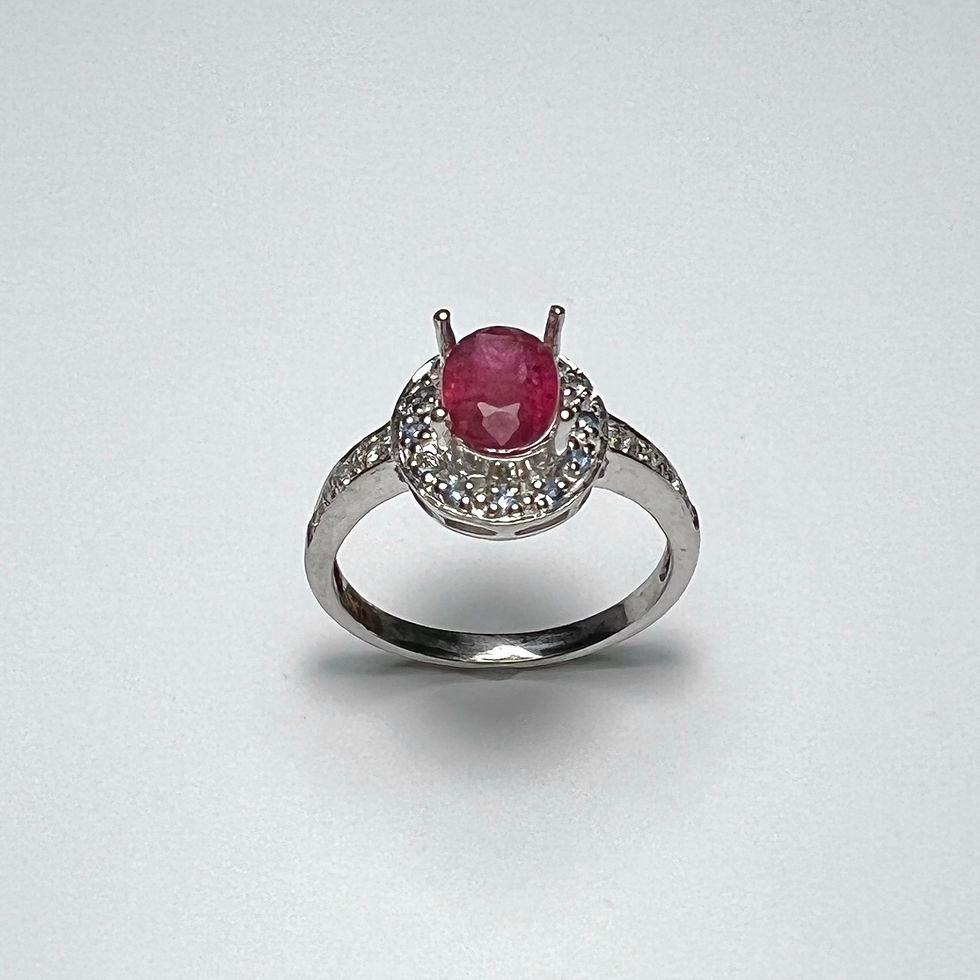 Миниатюра: Natural Ruby 925 Silver / Gold/ Platinum solitaire