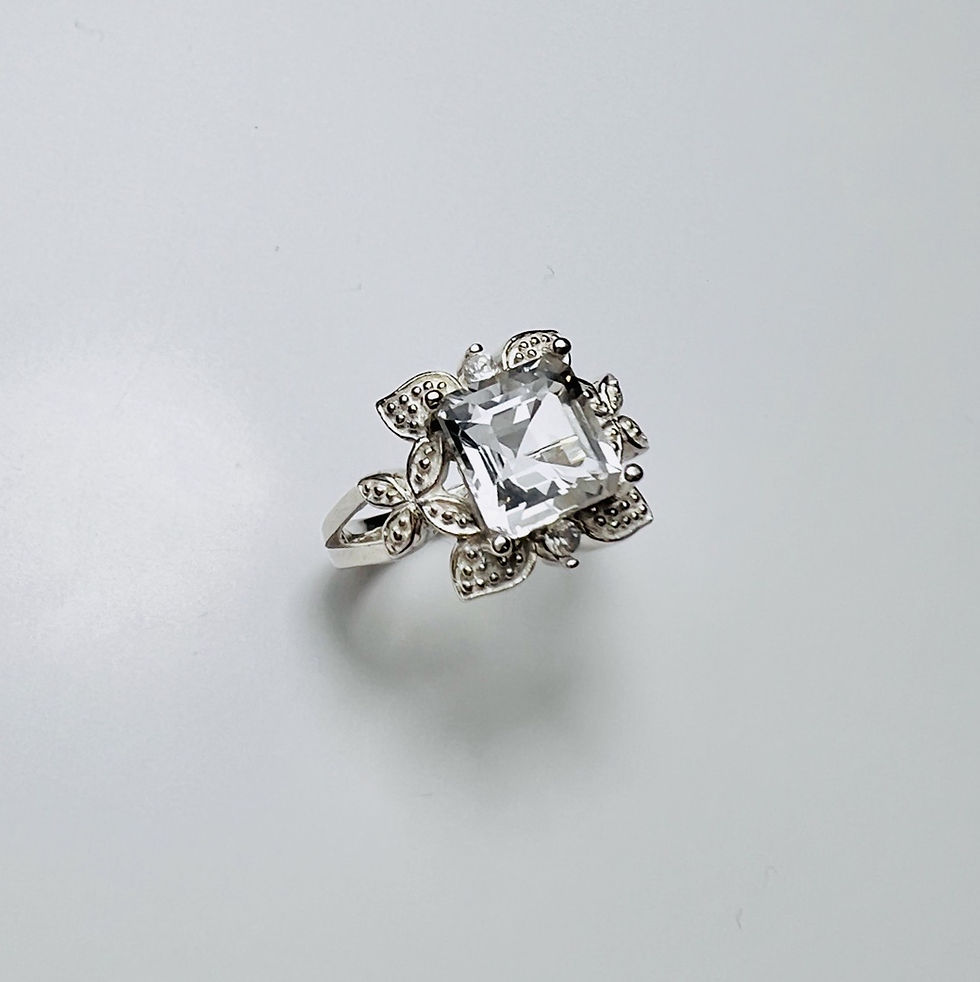 縮圖：2.55ct RARE Natural Petalite 925 Silver / Gold/ engagement ring