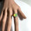 Miniatura: 3.25ct Natural Carved multi-colour Welo Opal Silver / Gold /Platinum ring