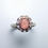 縮圖：Rare 0.6ct Natural pezzottaite pink beryl 925 Silver / Gold ring