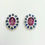 Miniatura: Natural Rhodolite Garnet 925 Silver/ Gold /Platinum earrings