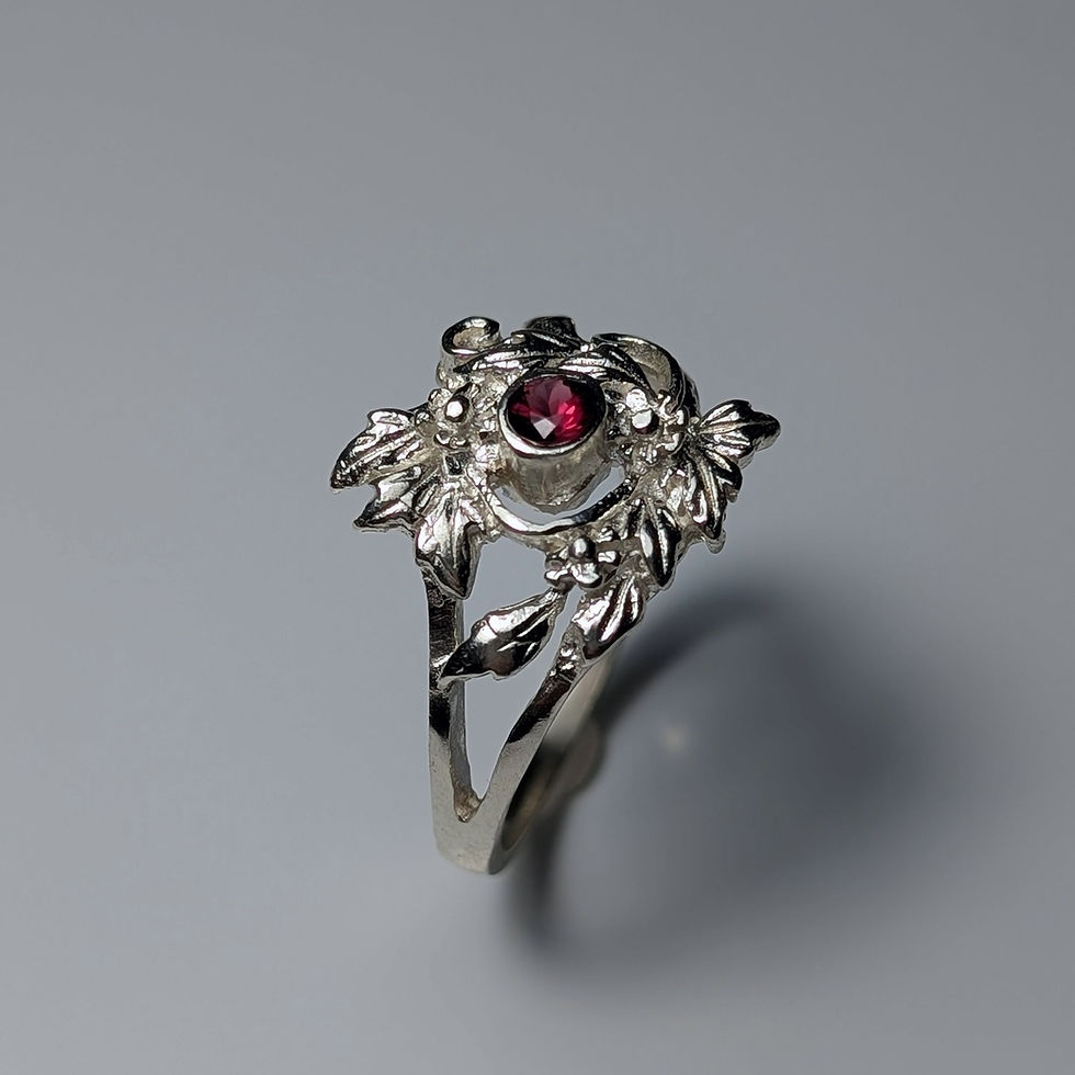 Miniature : Natural Red Spinel 925 Silver / Gold/ Platinum engagement ring