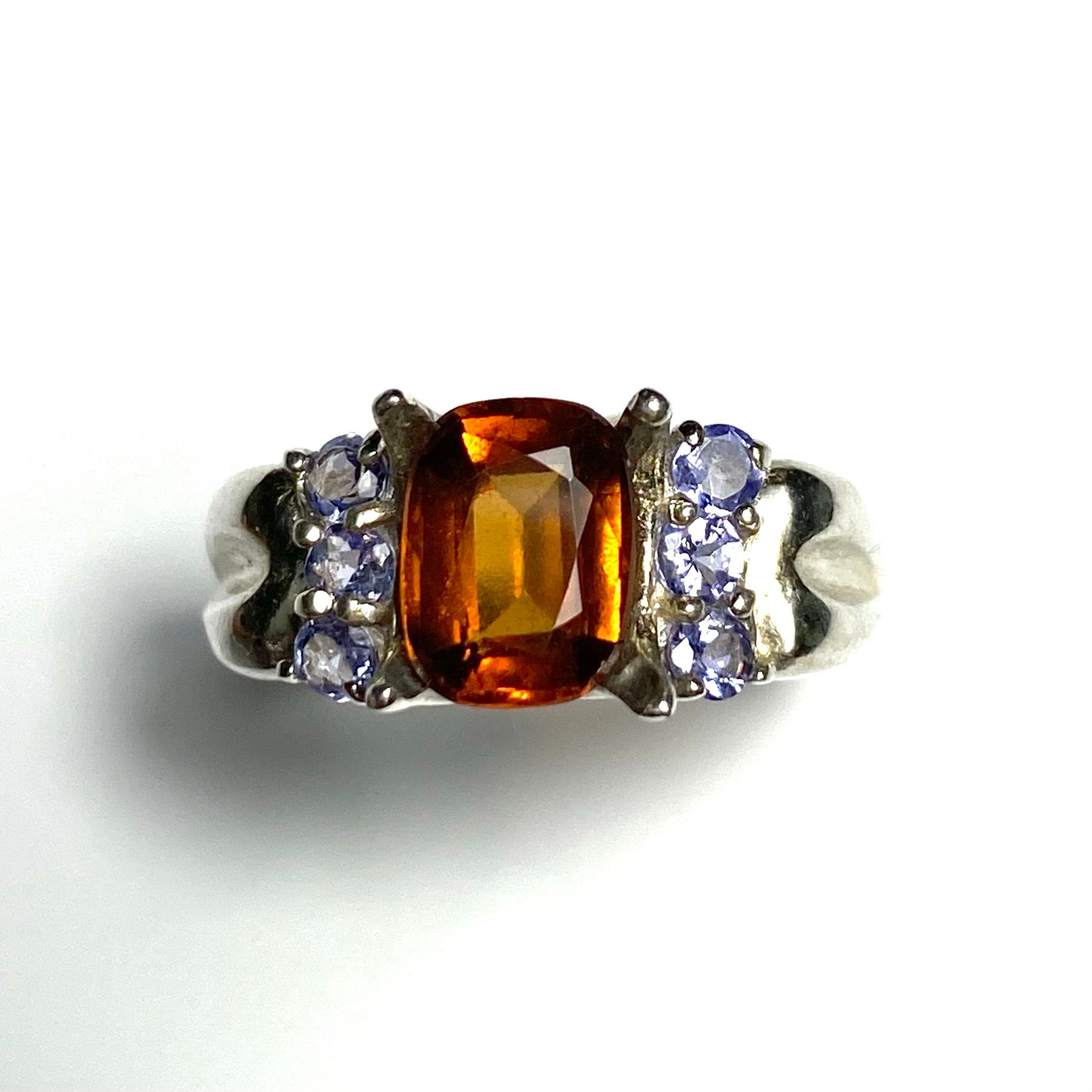 1.7ct Natural Cinnamon Orange Hessonite Garnet 925 Silver / Gold/ Plati