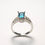 サムネイル： Product: 0.8cts Natural Paraiba blue Apatite 925 Silver/ Gold/ Platinum ring
