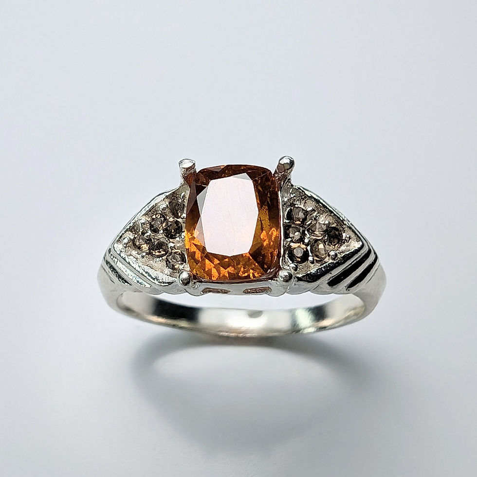 Thumbnail: 1.92ct Natural Sphalerite 925 Silver / Gold/ Platinum ring